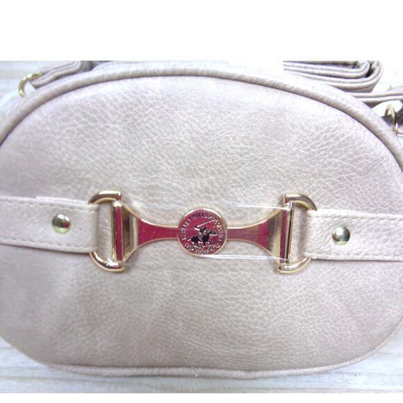 Beverly Hills Polo Club BHPC Taupe Vegan Leather Crossbody Purse - Picture 3 of 10